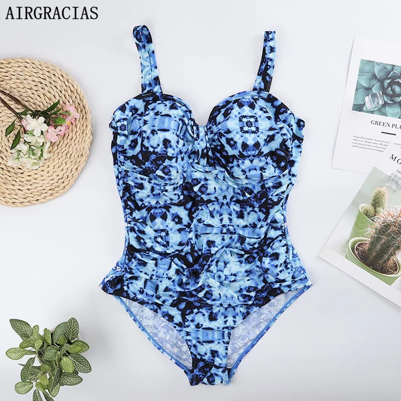 AIRGRACIAS новинка 2019 Цельный купальник сексуальный с принтом женский купальный