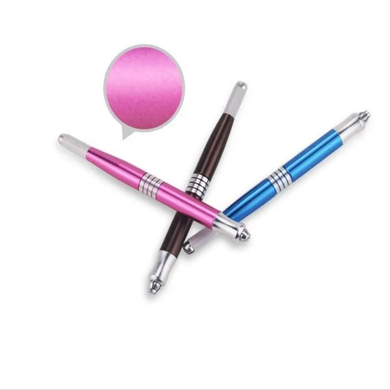 

New Manual Double Head Tattoo Pen Microblading Permanent Eyebrow Tools Permanent Eyebrow Lip Embroidery Munsu Tebori