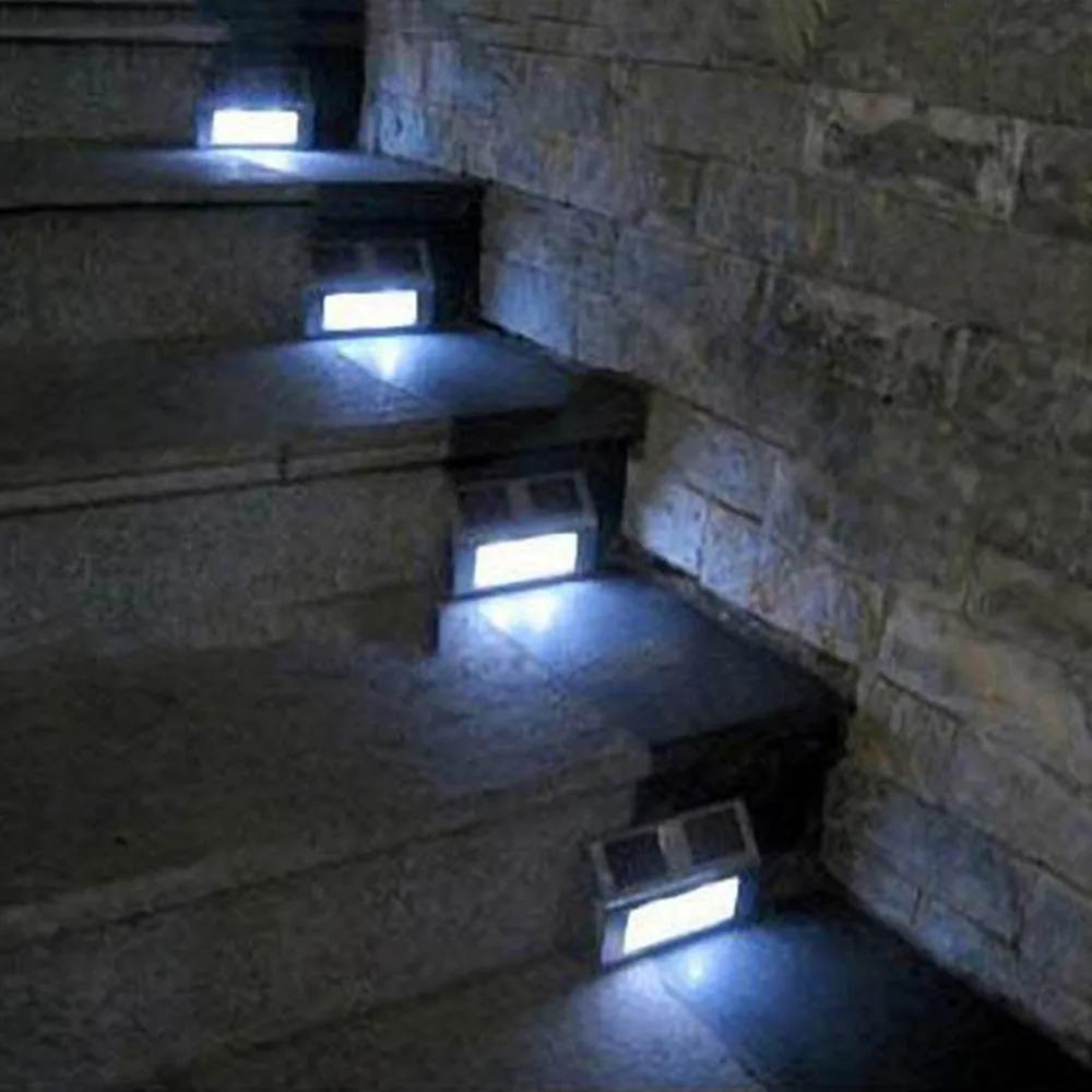 Садовый светильник из нержавеющей стали на солнечной батарее 2 светодиода