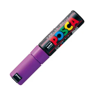 Фиолетовый 1 шт. Uni Posca Краска Маркер-широкий Tip-8mm PC-8K 15 цветов для рисования краски - Цвет: Фиолетовый