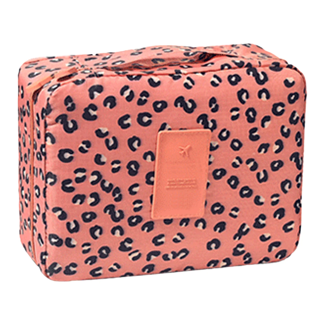 pink leopard print Дорожная косметичка для хранения большая емкость на молнии косметичка в горошек красивый чехол для макияжа Наборы для макияжа - Цвет: pink leopard print