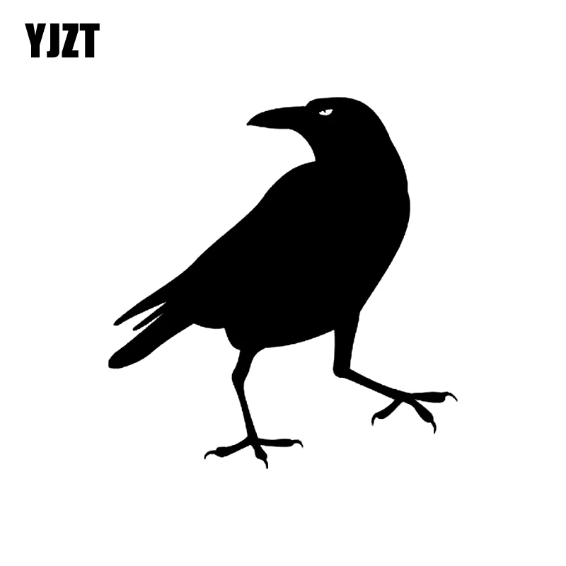 

Светоотражающая виниловая наклейка YJZT в стиле ретро с изображением веселых птиц, черного/серебристого цветов, 14,1 см * 15 см