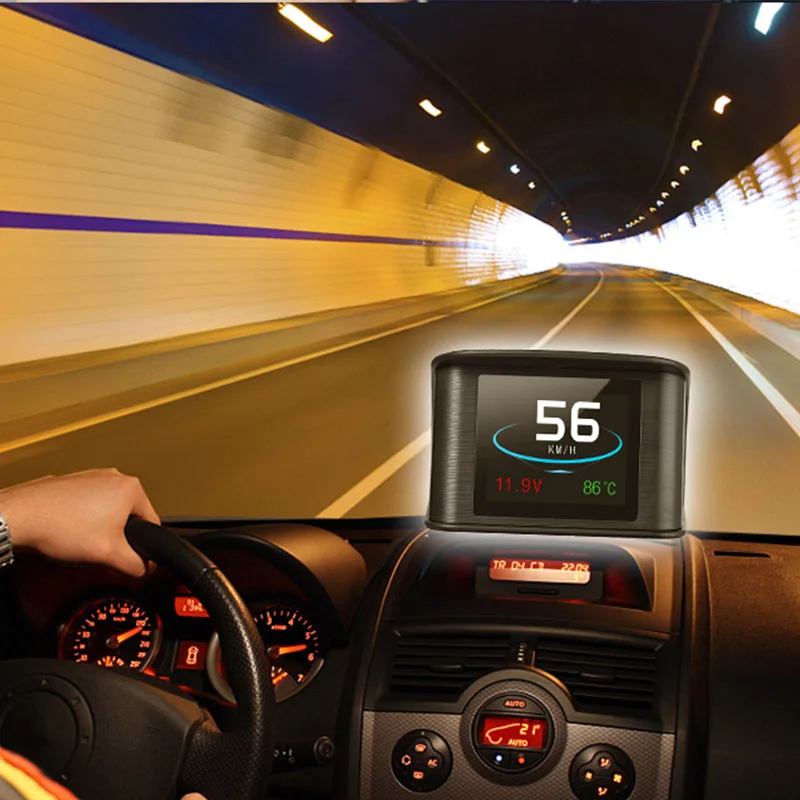 Автомобильный дисплей на лобовое стекло HUD OBD2 II Предупреждение о превышении