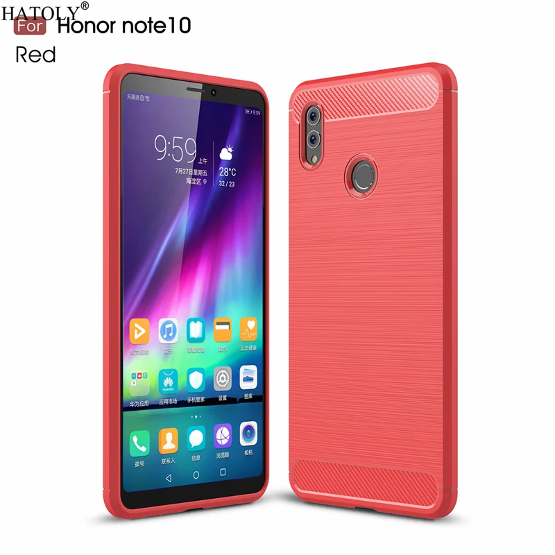 Чехол HATOLY для huawei Honor Note 10 противоударный мягкий силиконовый чехол из ТПУ с ворсом