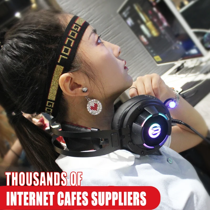 Игровая гарнитура casque Проводные ПК стерео наушники USB игровая для компьютер