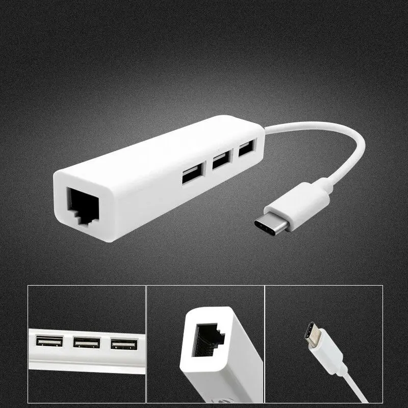 Адаптер Type-C USB-C концентратор 4в1 3 1 до USB3.0 RJ45 Ethernet порт для Macbook | Электроника