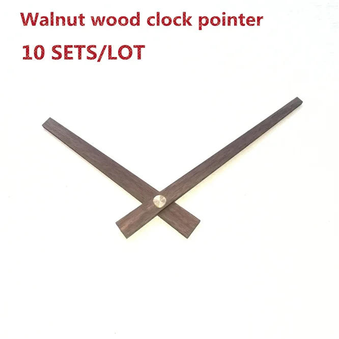 

10 sets Genuine Black walnut wood clock hands wall clock hand DIY Solid wood clock pointer replacement needle Quartz clock