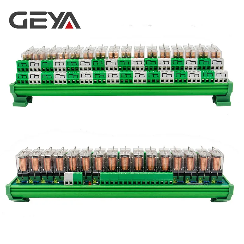 GEYA 2NG2R 16 каналов Omron релейный модуль с plc разъемом 2NO 2NC 12VDC 24VDC DPDT реле сменный
