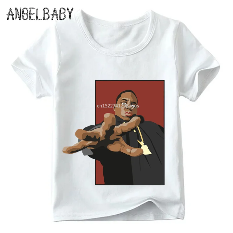 Детская футболка в стиле хип-хоп рок-звезда известный большой дизайн детские