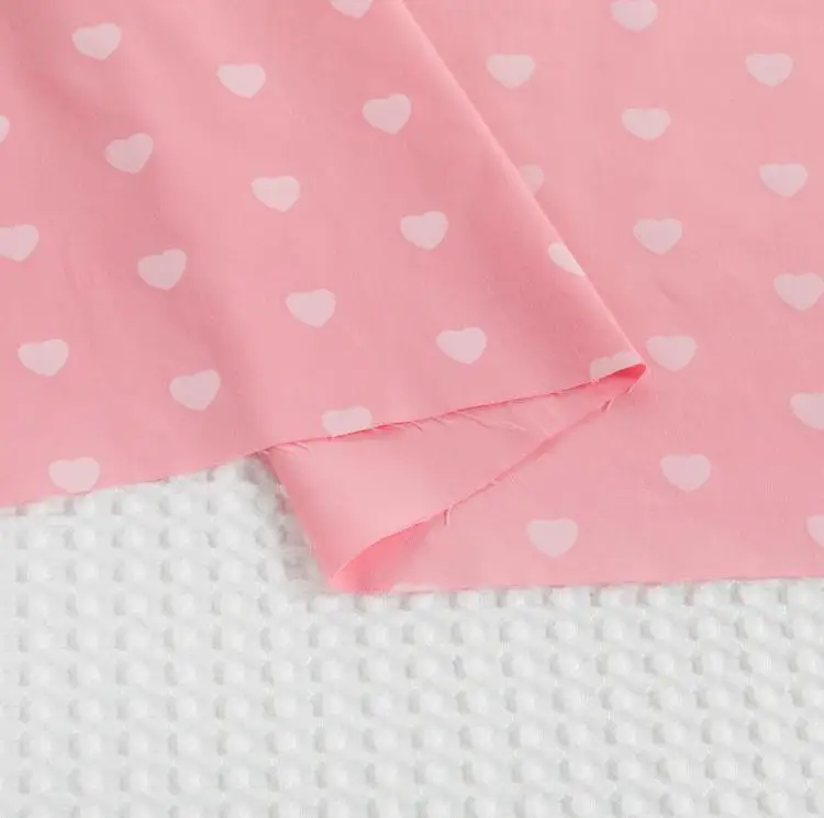 Розовая хлопчатобумажная ткань для шитья с мультяшным принтом Мягкая Детская