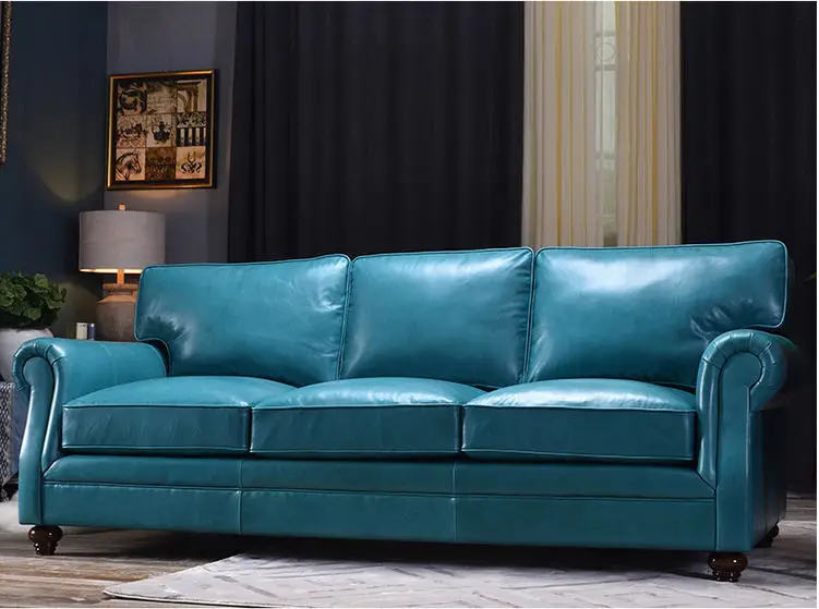 Диван для гостиной диваны из натуральной бычьей кожи 3 местный диван|Диваны