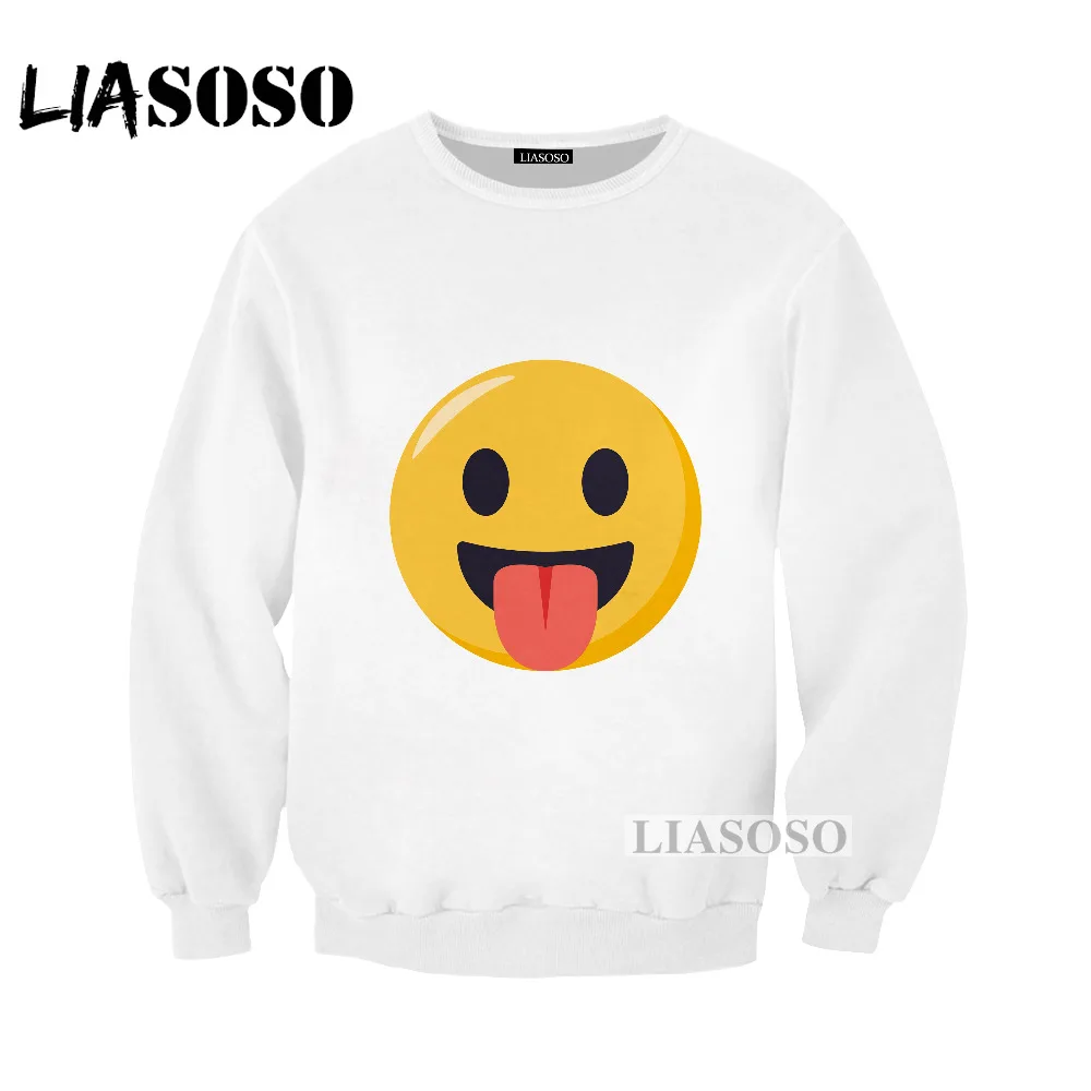 Liasoso новый мультфильм милый смайлик обувь для мужчин и женщин толстовка 3D цветной