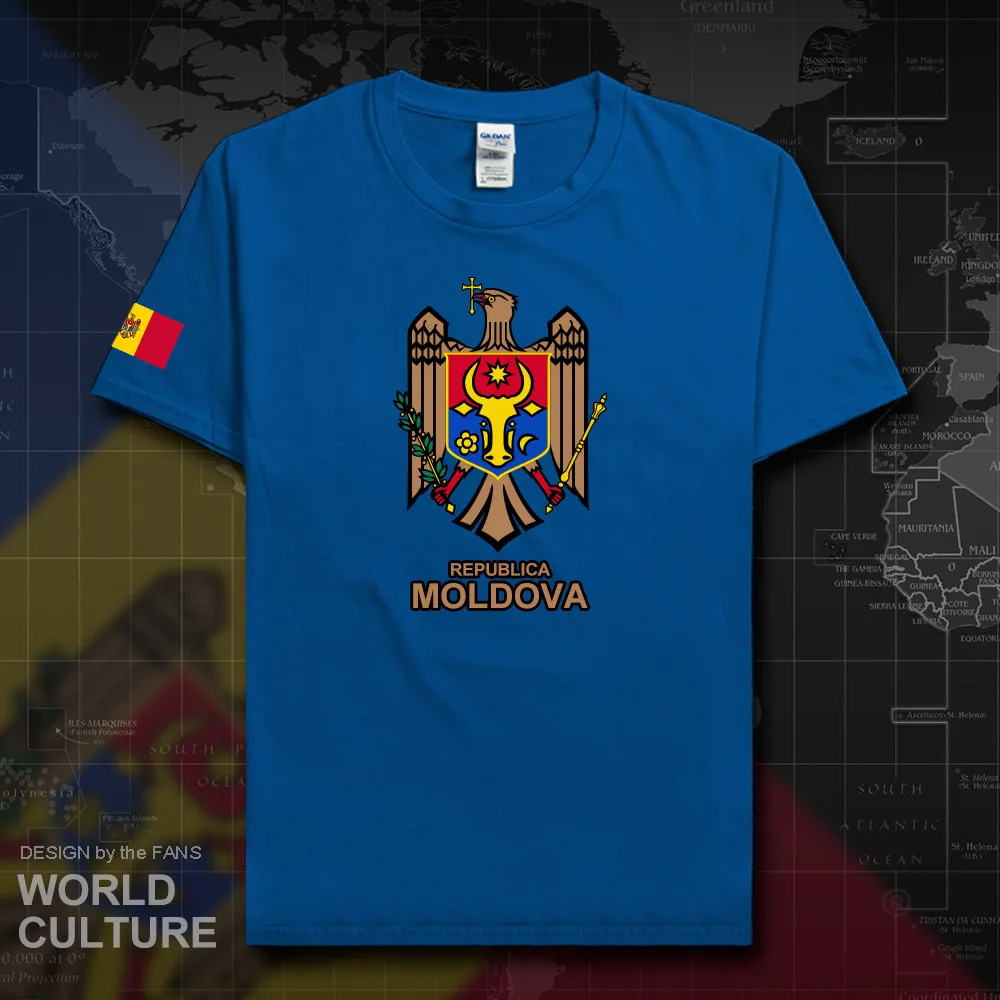 Мужская футболка из 100% хлопка Moldovan MDA MD трикотажная для фитнеса брендовая одежда