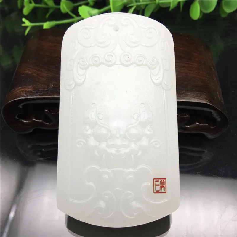 Бесплатная доставка натуральной синьцзянской белой Нефритовой головкой с