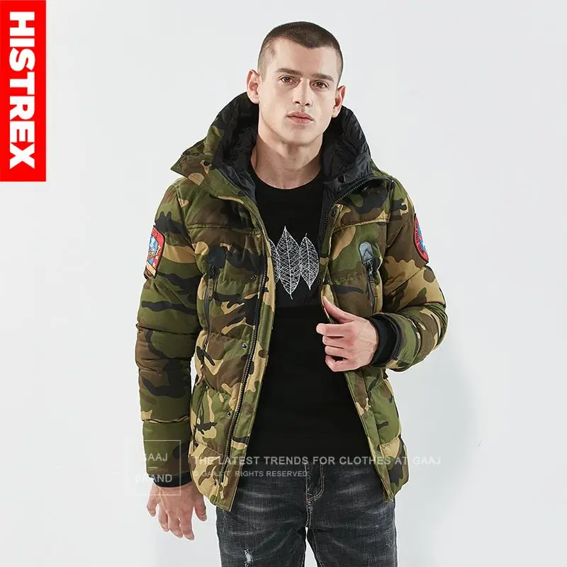 HISTREX качества парка мужская куртка верхняя одежда средней длины зимнее
