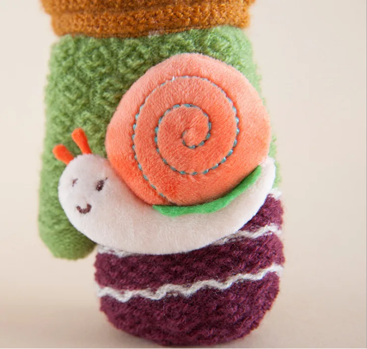 Детские перчатки зимние для девочек мальчиков толстые теплые флисовые варежки