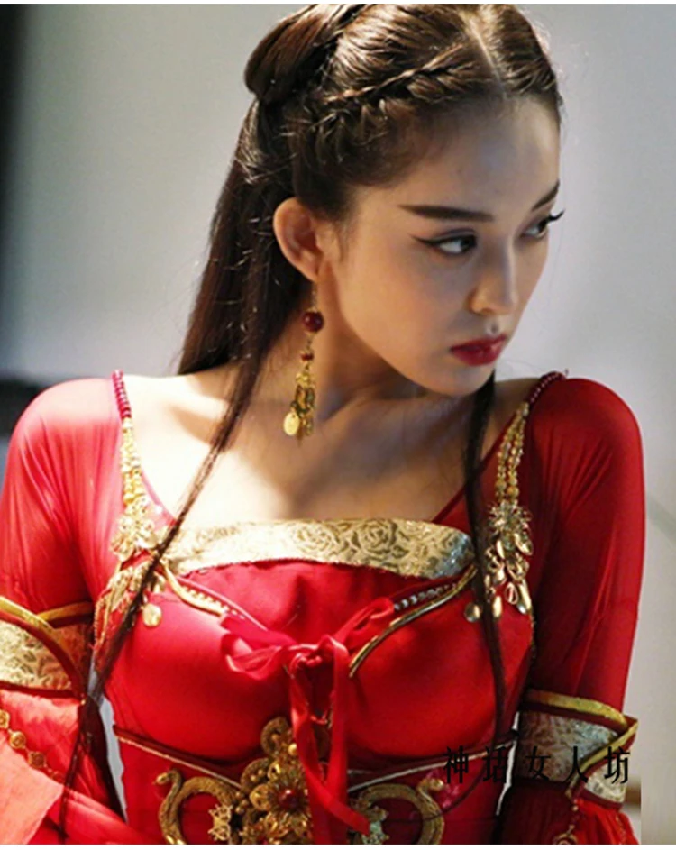 Hanfu Спагетти ремень Банкетный элегантный сексуальный древний костюм кино или ТВ Игры фотостудия фотография тема одежда