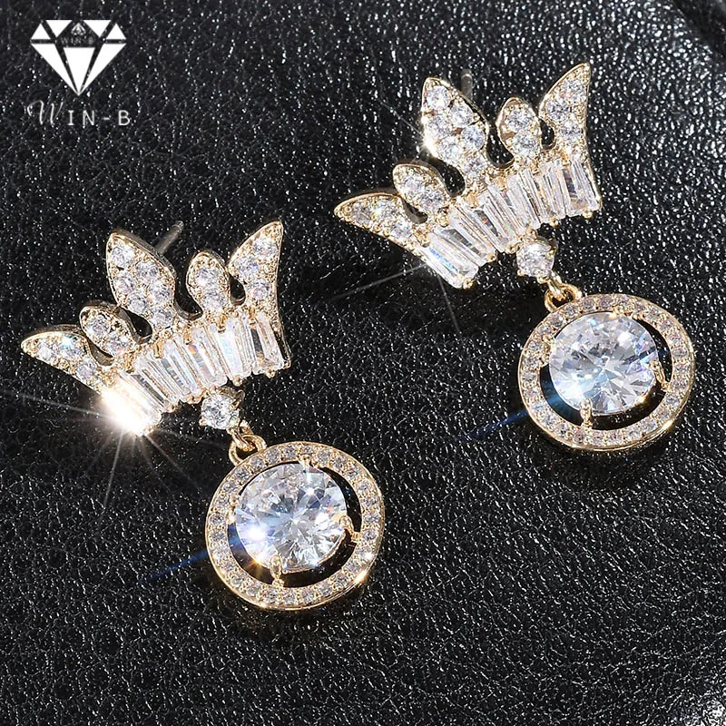 Женские Элегантные серьги подвески в виде короны|Серьги-подвески| |