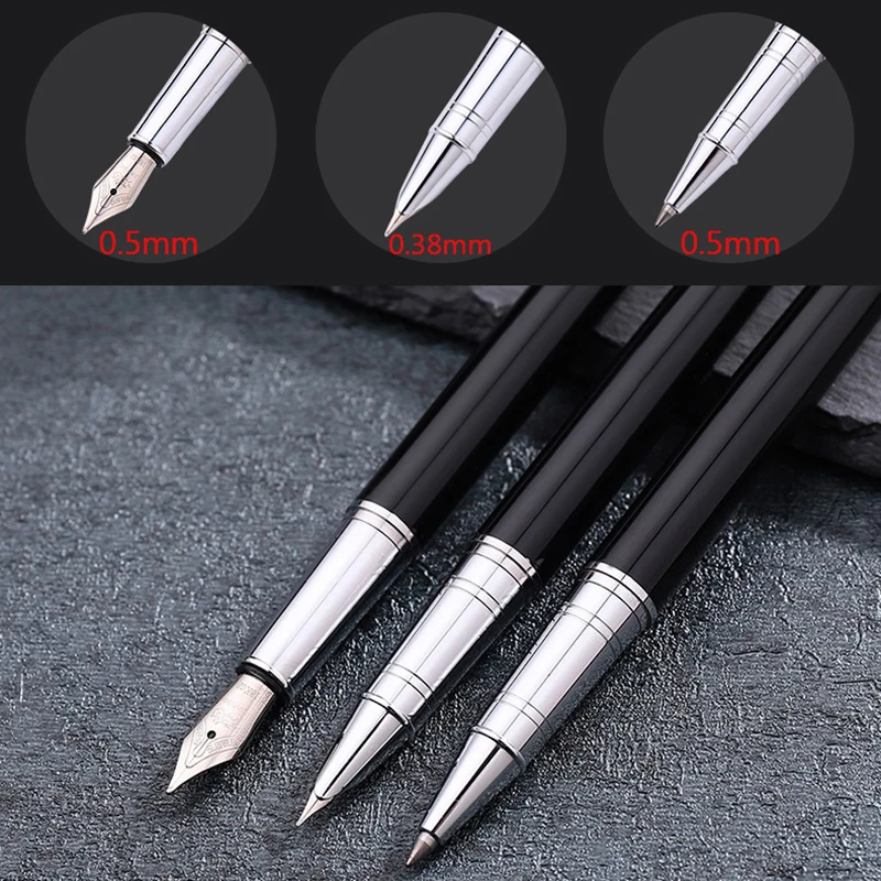 Jinhao полностью металлическая авторучка 0,38 мм/0,5 мм чернильные ручки для письма Канцтовары высокое качество 1073