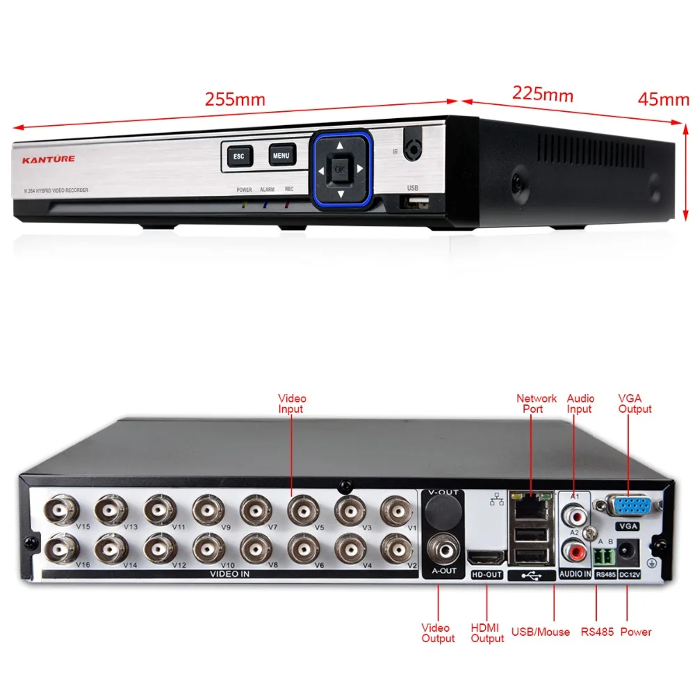 16 канальный AHD HDMI 1080 P dvr система HD pc CMOS 1000TVL Открытый комплект камеры наблюдения