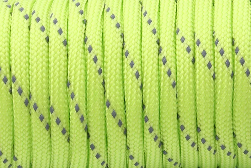 fluor green reflecti CAMPINGSKY 550 светоотражающий Паракорд парашютный шнур шнурок для палатки Mil Spec type III 7 нитей 50 футов Паракорд для пеших прогулок кемпинга - Цвет: fluor green reflecti
