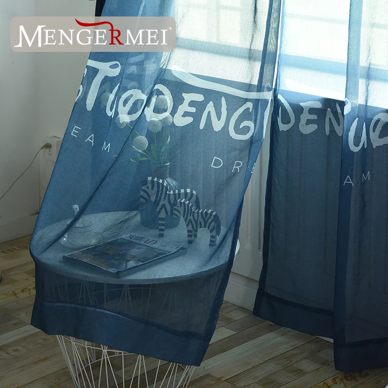 MENGERMEI занавески с растениями узор для гостиной спальни дети тюлевые окна
