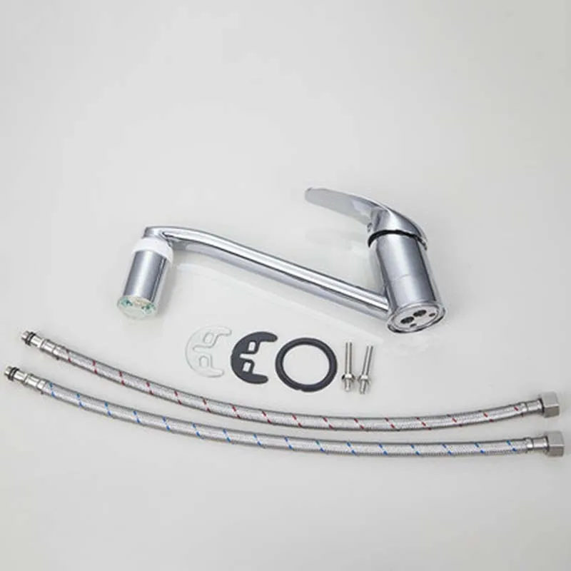 KEMAIDI Kitchen Faucet Single Handle LED Light Mixer Swivel Chrome Wash Basin Sink Faucets Water Vessel Lavatory Tap | Обустройство