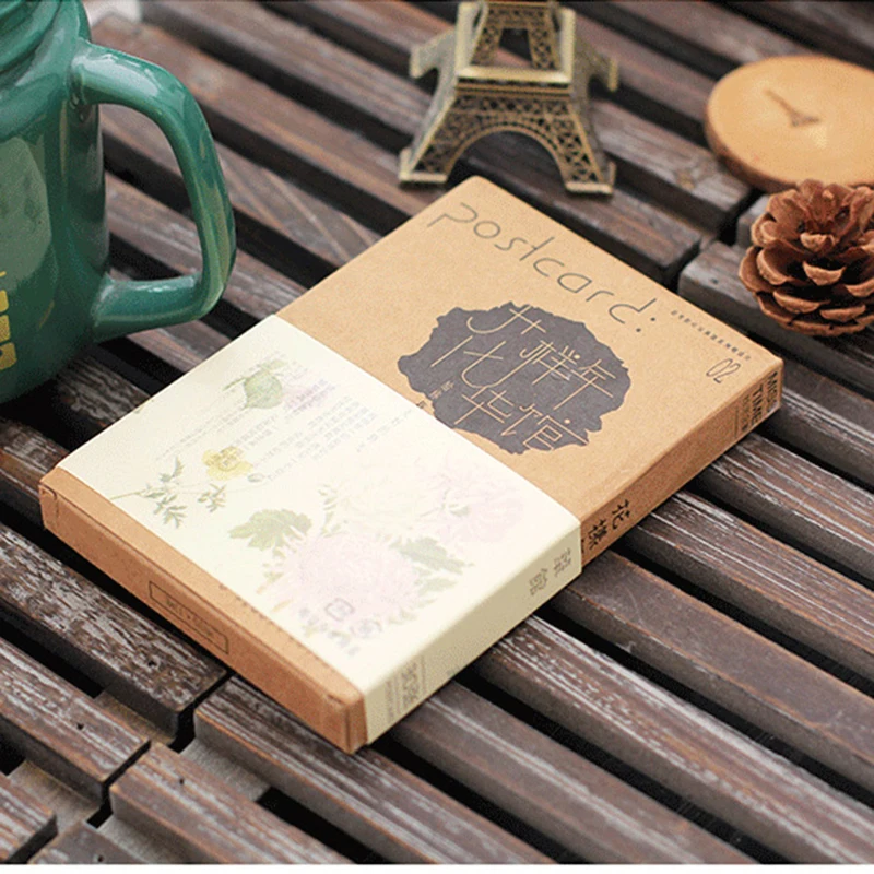 30 шт./кор. винтажная открытка с изображениями цветов поздравительная сделай сам