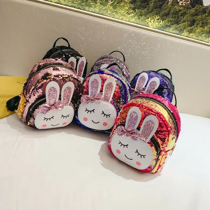 Женский портативный рюкзак с блестками и школьная мини сумка для девочек