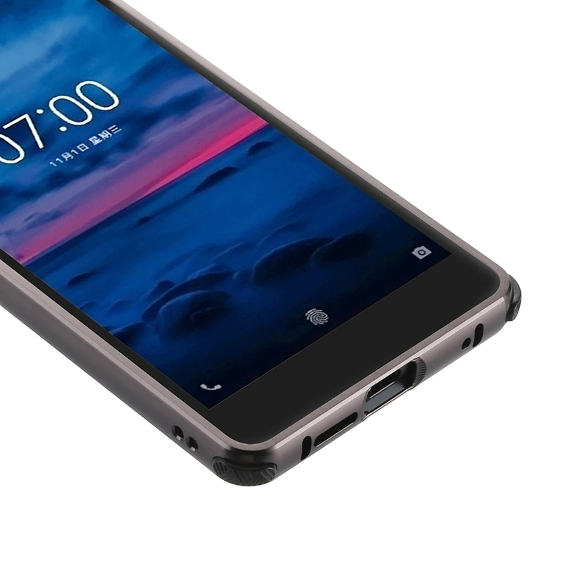 Для Nokia 6 7 7 Plus 8 чехол Гибридный 2 в 1 Броня Капа Алюминиевый металлический бампер матовый PC чехол для Nokia 7 7 Plus тонкий чехол