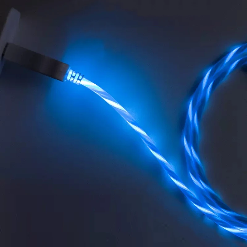 Новые красочные течет светодиодный светящийся USB Зарядное устройство Тип C кабель для все микро-usb для устройств на аndroid зарядный кабель для передачи данных для iPhone X для samsung s9 заряд