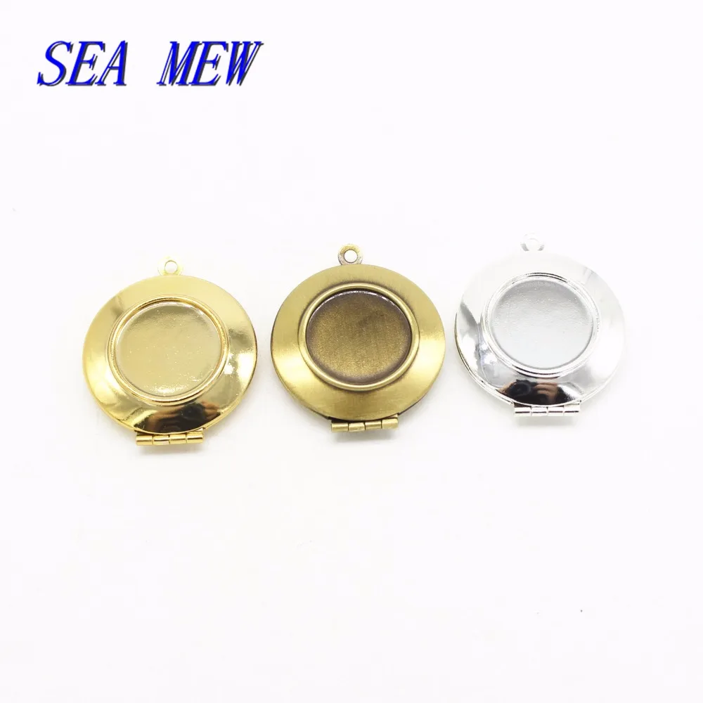 SEA MEW Fit 16 мм круглый кабошон медальон пустой кулон фоторамка для изготовления