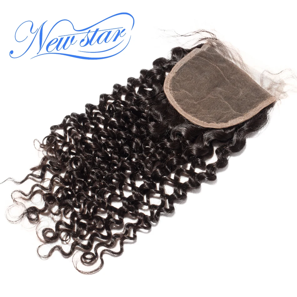 Бразильские кудрявые афро 100% натуральные человеческие волосы 4 ''x 4''