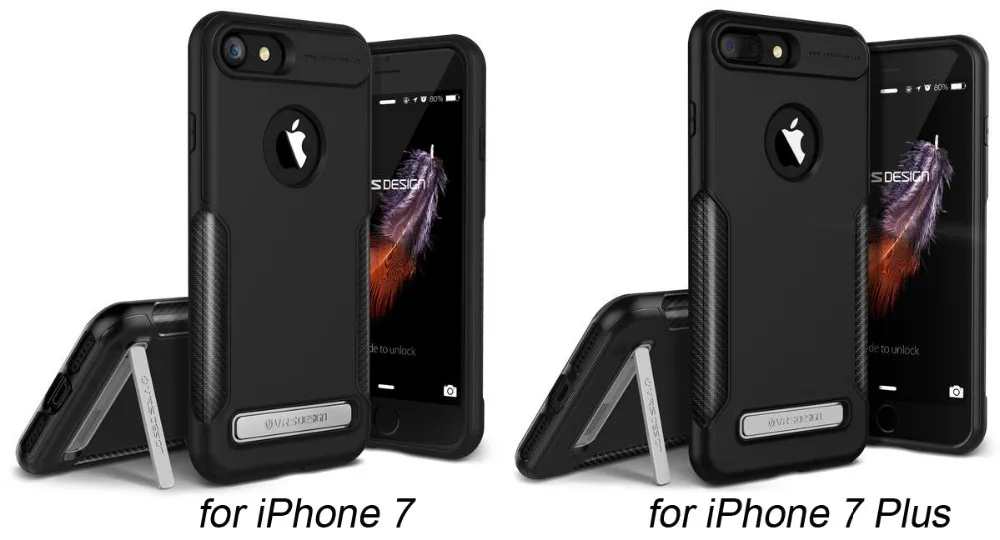 VERUS прочный защитный чехол для Apple iPhone 7 8 из углеродного волокна гибкий противоударный 7 8 Plus силиконовый чехол с подставкой VRS чехол s