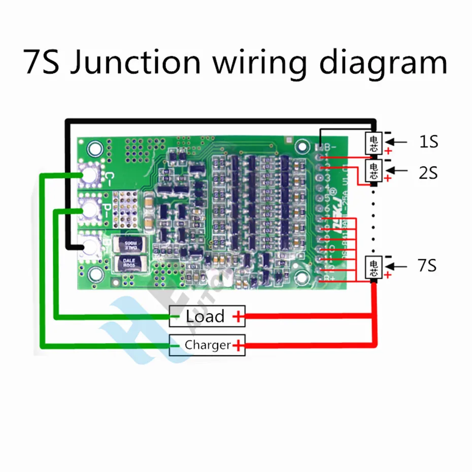 BMS 7S 10A/20A/25A/30A 18650/32650 Защитная плата для литиевых батарей сбалансированная версия/литий-железо-фосфат/LifePo4 BMS плата
