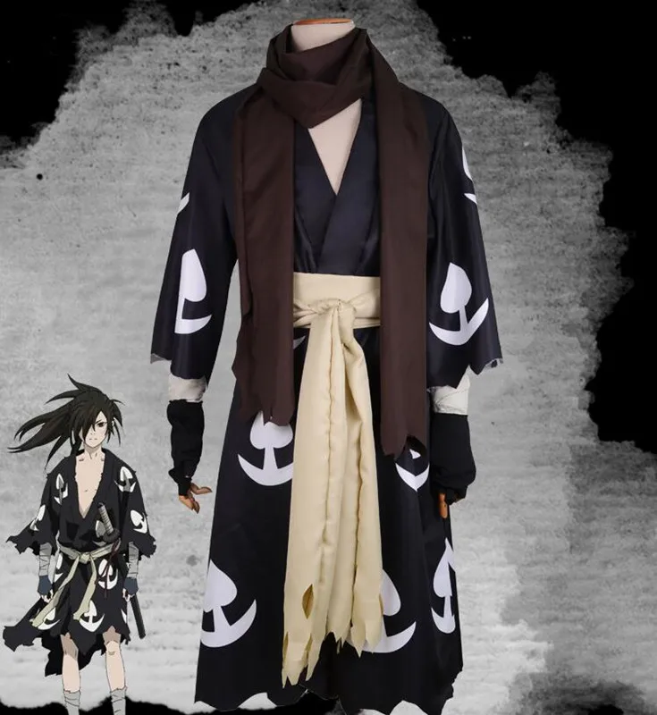 Кимоно для косплея аниме Dororo Hyakkimaru парик Мужская накидка полный комплект