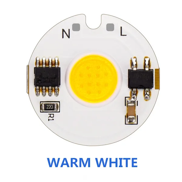 Warm White 5 шт./лот светодиодный умная ИС(интеграционная схема светильник чип 220V 12 Вт 9 Вт 7 Вт 5 Вт 3 Вт COB Чип день, холодный и теплый свет для выращивания светильник для Светодиодный прожектор светильник Точечный светильник «сделай сам» - Испускаемый цвет: Warm White