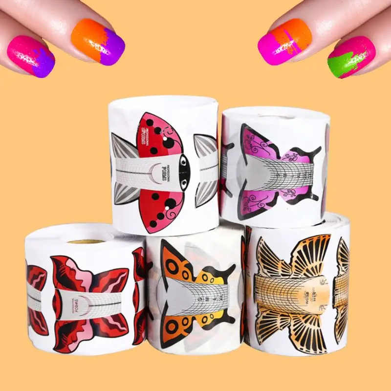 Бумага для наращивания ногтей самостоятельного нанесения лака художественный