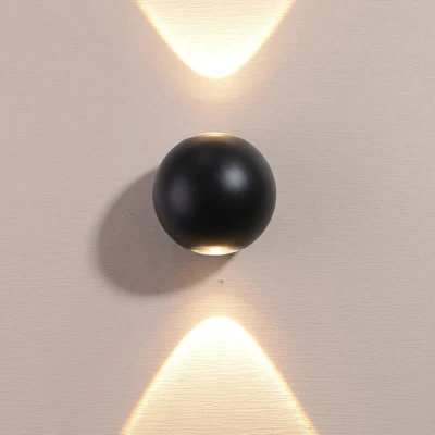 2 beams-black Открытый светильник ing Водонепроницаемый светодиодный светильник современный скандинавский креативный гостиная buitenverlichting диван фон настенный декоративный светильник - Испускаемый цвет: 2 beams-black
