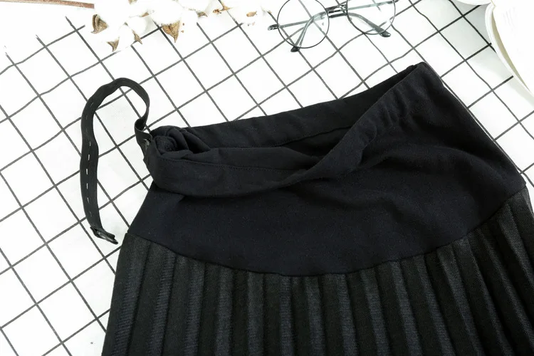 Платье для беременных длинные модные шерстяные плиссированные юбки для беременных Большие размеры трапециевидная юбка для беременных новое поступление