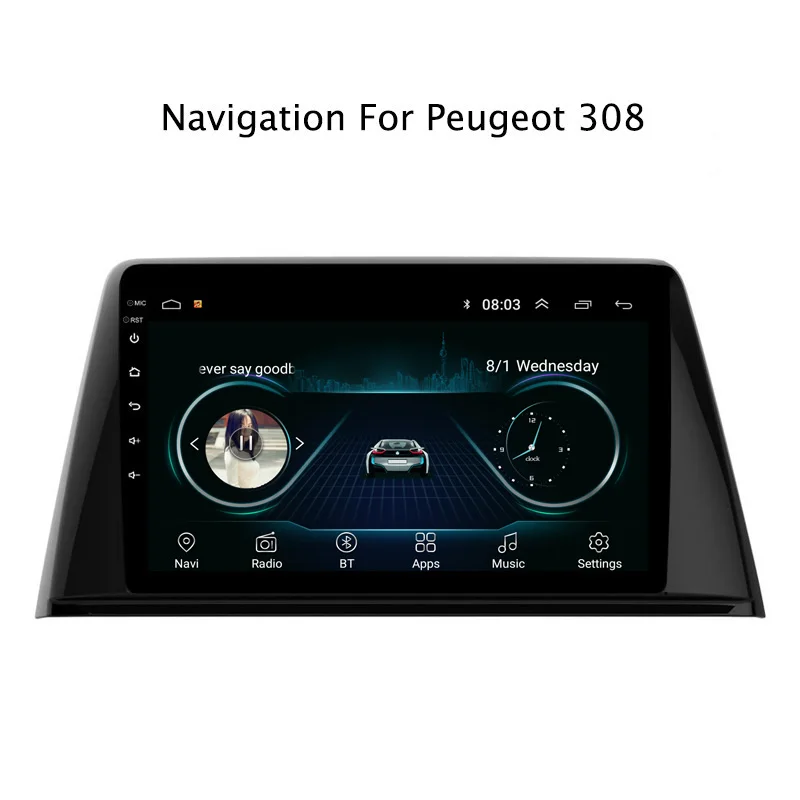 Ectwodvd 9 &quotAndroid 8 1 автомобильный DVD плеер gps навигация для peugeot 308 Радио
