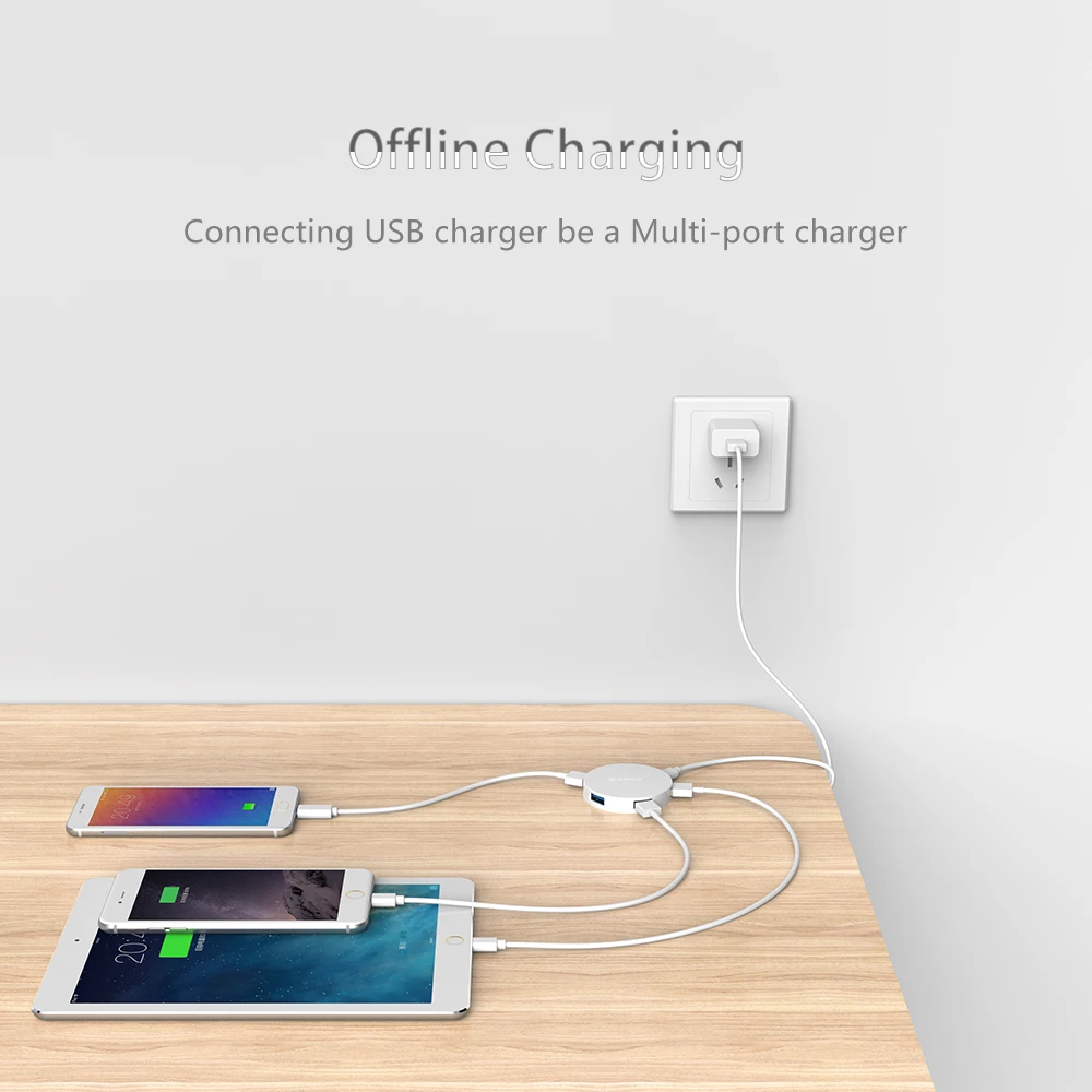 Высокоскоростной концентратор USB ORICO HA4U 4 портовый 3 0 OTG usb разветвитель со