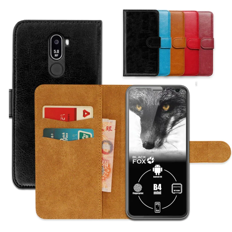 Роскошный чехол кошелек B4 mini для Black Fox Специальный кожаный книжка с карманом карт