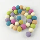 Гирлянда из 100% шерсти и фетра в виде шариков, 30 шт., 20 мм, мятный цвет, нейтральная гирлянда для детской, декор-баннер, для детей, погремушки-мобильные телефоны