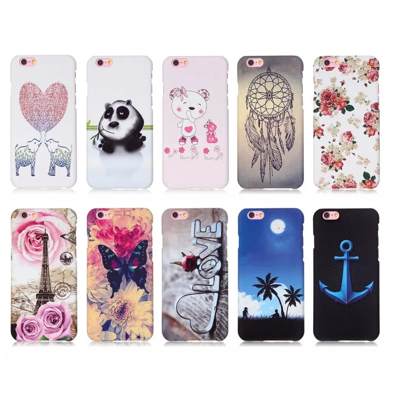 Для iPhone 6 s Hard PC Case Мода 3D Мультфильм Cat Собака Ultra Slim Fundas Крышка Телефона Apple Iphone plus