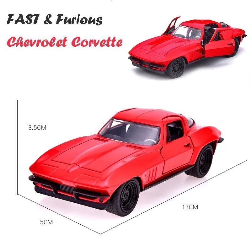 Jada 1:32 Масштаб красный Chevrolet Corvette металлический сплав гоночный автомобиль литой