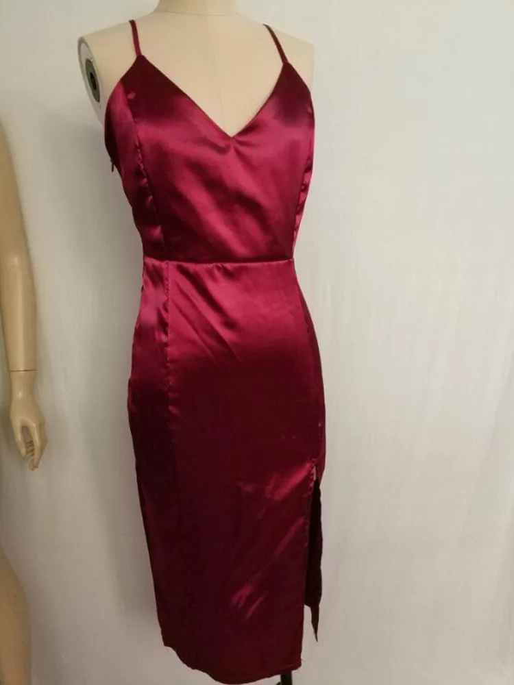 Keewin женское платье vestidos de Verao 2019 Новое сексуальное Шелковистое переднее с