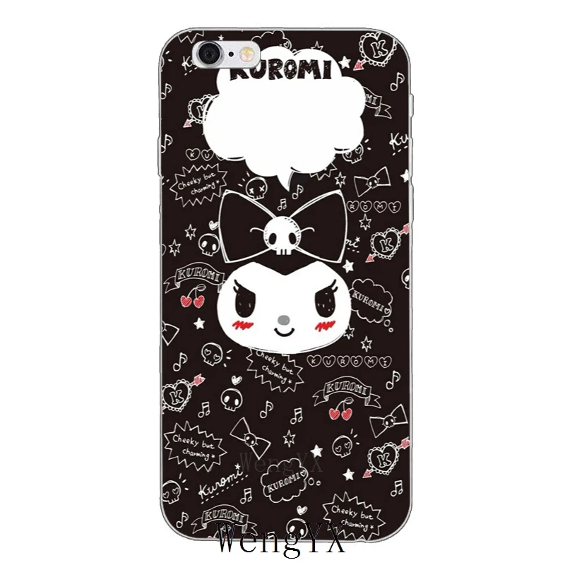 Черный розовый милый мягкий чехол для телефона kuromi hello kitty для huawei P20 mate 20 pro lite Y6 Y7 Y9 prime Honor 7A 8C 8X9 10