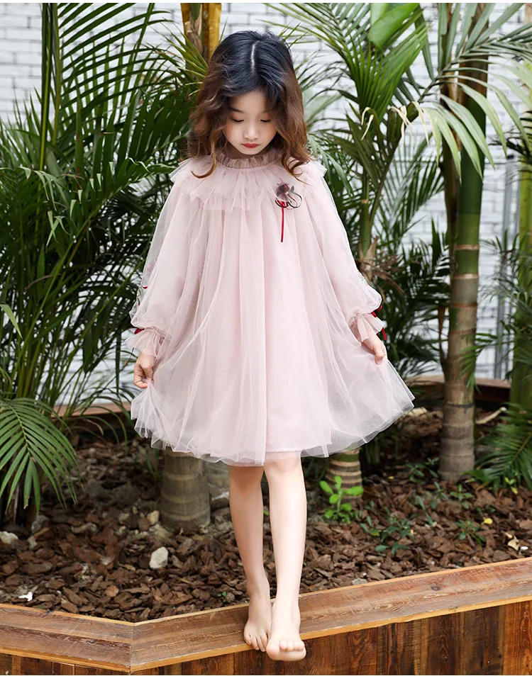 Винтажное платье с цветочным принтом для девочек на день рождения длинным