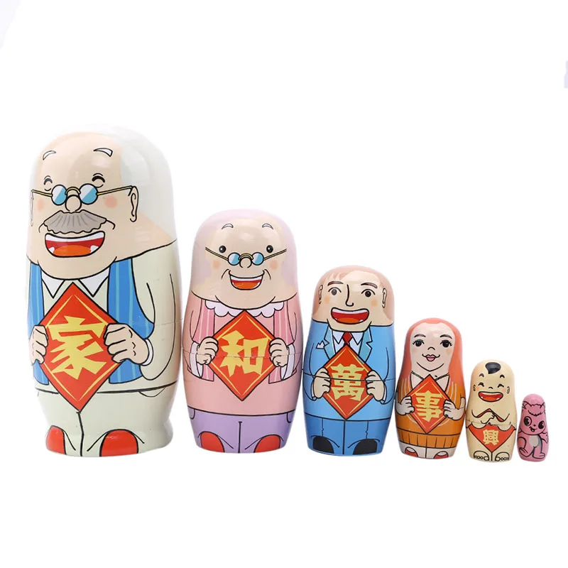 410953 Многослойная Русская Матрешка, деревянная кукла, рождественские игрушки для детей, праздничный подарок, подарок на день рождения - Цвет: 410953